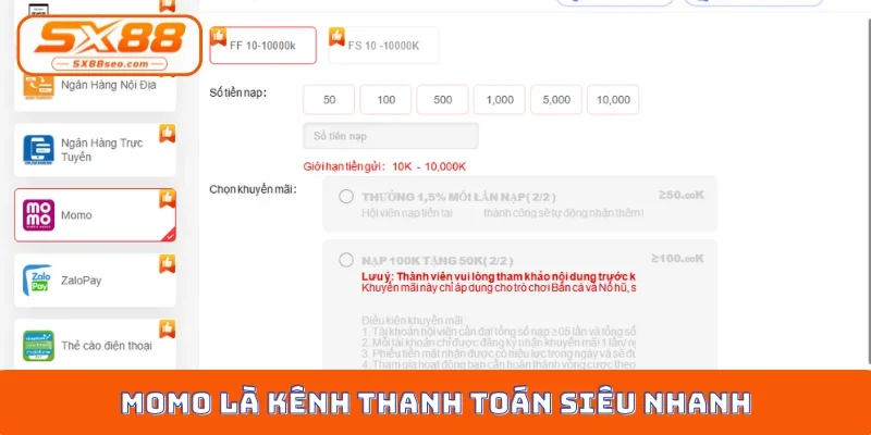Momo là kênh thanh toán siêu nhanh